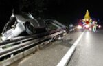 Rocambolesco incidente a Lazzate. Auto scavalca il guardrail