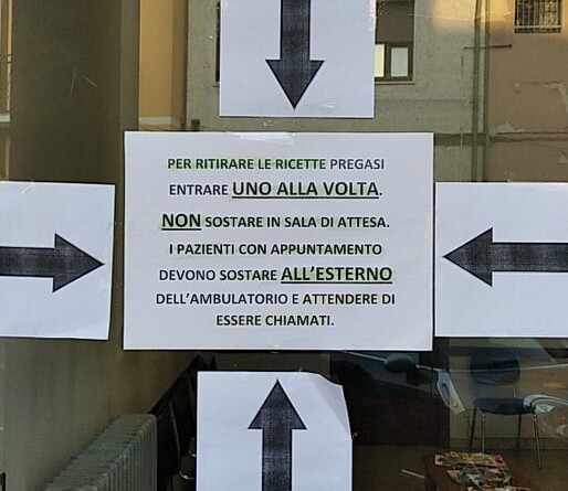 ambulatorio medico. Coronavirus Ossona. Nell' Ambulatorio medico si deve entrare uno ad uno! - 20/03/2020