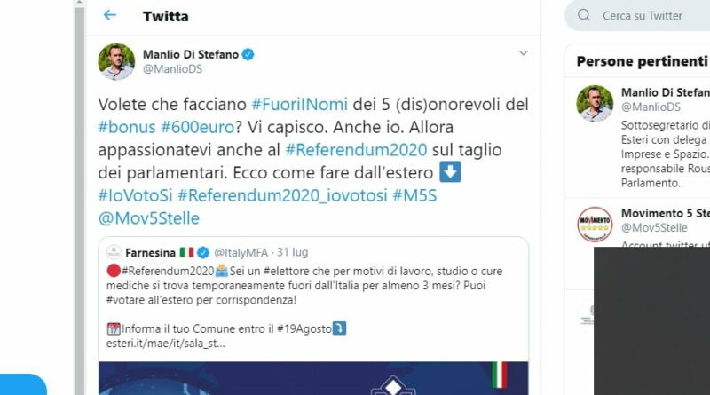 600 euro. 600 euro, ovvero come essere presi per i fondelli 2 volte - 10/08/2020