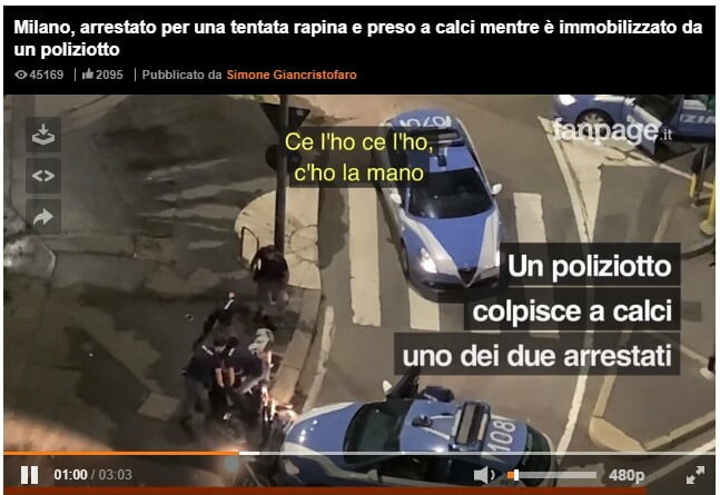 fanpage. Milano. Fanpage pubblica il video di un inseguimento a Milano. Nei guai poliziotti e ladri - 22/09/2020