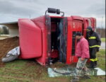 Incidente a Magnago. Camion si ribalta. L’Autista in ospedale