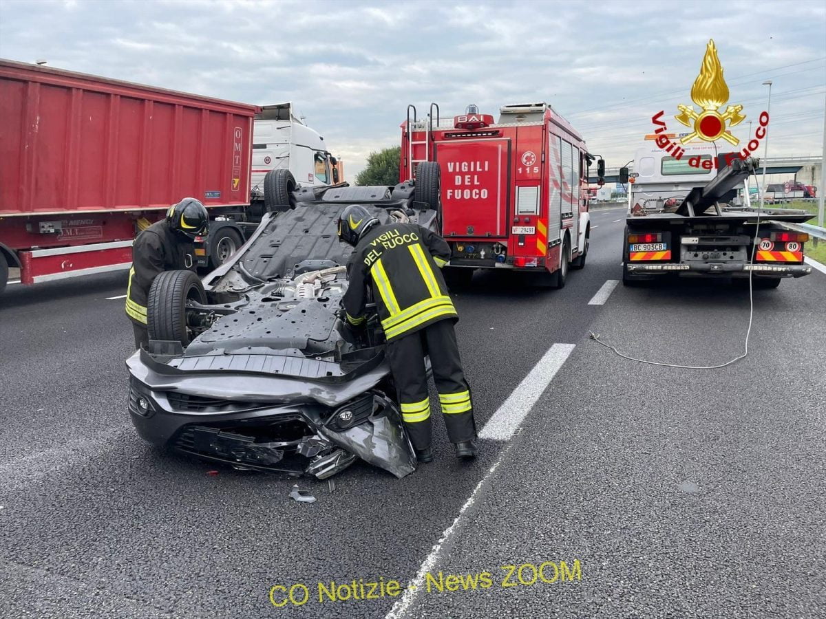 incidente. Incidente in tangenziale. Auto si ribalta - 08/10/2021