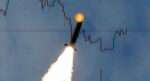 Immagine chart di Bitcoin con un missile