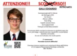 Edoardo Galli ritrovato. Il 16enne stava tornando a casa