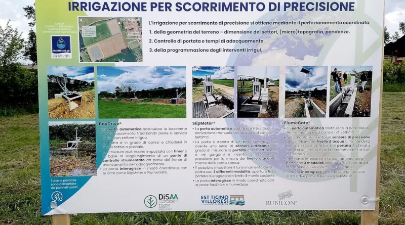 ambiente. L' Innovazione tecnologica in agricoltura tramite il Consorzio Villoresi per risparmiare acqua irrigua - 16/06/2024