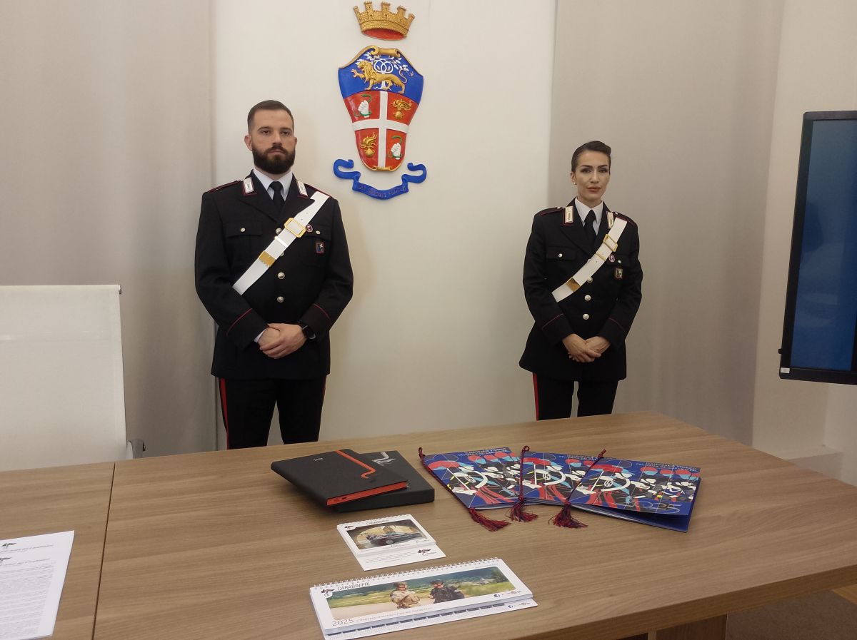 Calendario storico dei carabinieri. sala stampa caserma ugolini milano 31 ottobre 2024