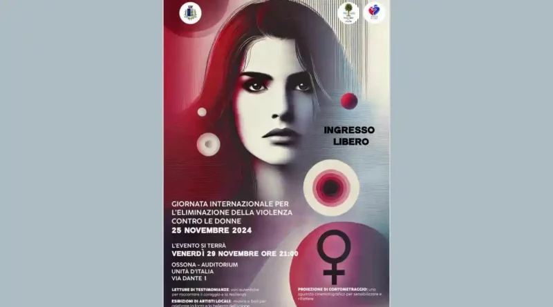 Violenza sulle donne,Ossona. Ossona: serata contro la violenza sulle donne all'Auditorium. Sarà il 29 novembre - 24/11/2024