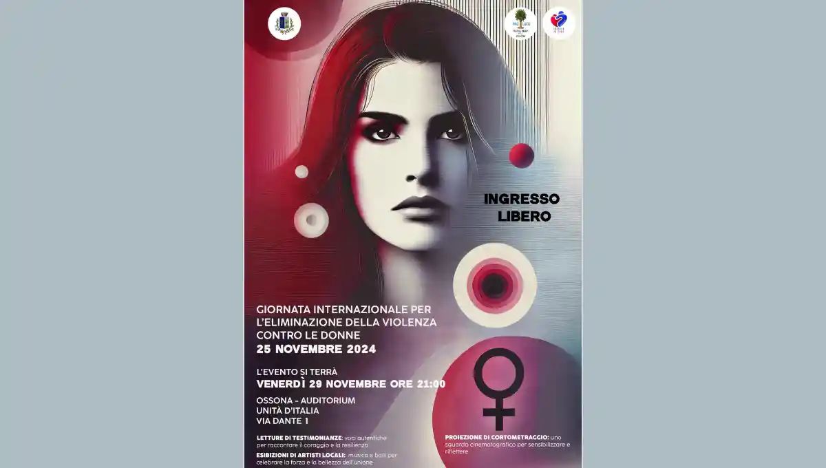 Ossona: serata contro la violenza sulle donne all’Auditorium. Sarà il 29 novembre