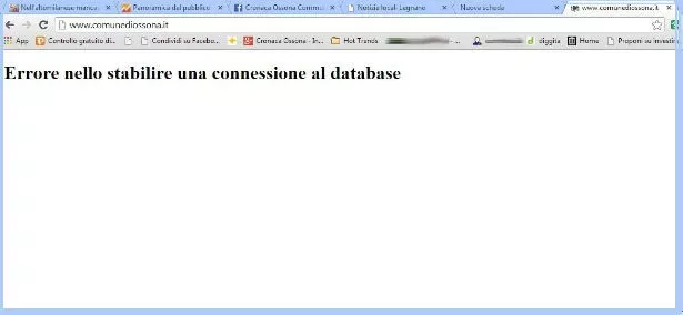 sito internet del comune di ossona offline